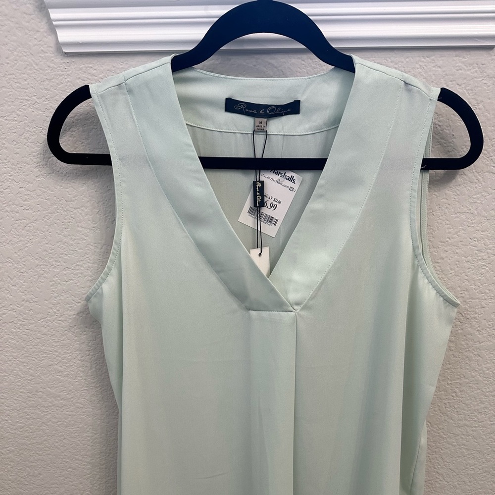 Rose and Olive Mint Green Blouse